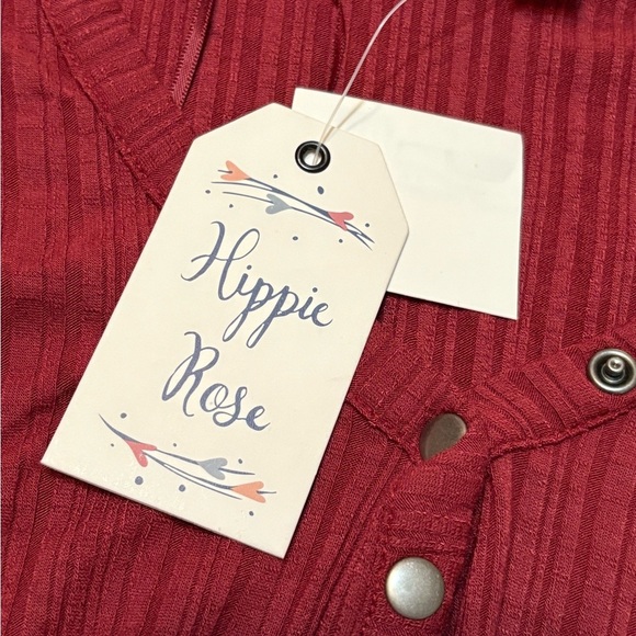 Women's Ribbed Henley Top - color “Autumn Ruby” size Small. NWT - Picture 4 of 12